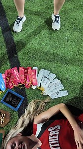 Displaying all the track hardware during the cheer photoshoot! #cheerleader #track #runner | Rock Town Media