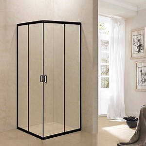 Salve Black Corner Entry Shower Enclosure 885 x 885 x 2000mm