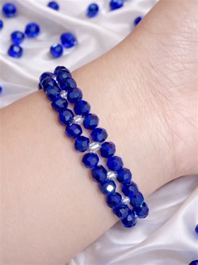 DIY Blue Bracelet Making Tutorial at Home