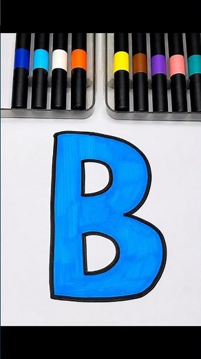 Learning alphabet B with fun and coloring 🖌️🎨 | The color LaB #shorts #viralvideo