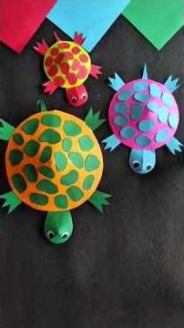 ​🐢 Easy Paper Turtle Craft for Kids! | DIY Sea Turtle Construction Paper Art #diy #craft