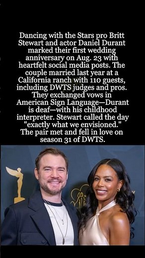 Britt Stewart & Daniel Durant Celebrate 1st Wedding Anniversary #shorts #BrittStewart #DanielDurant