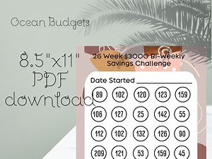 3000USD Bi-weekly Savings Challenge Money Tracker | Digital Instant Download | Save You Income | 2022 Money Goals - Etsy Australia