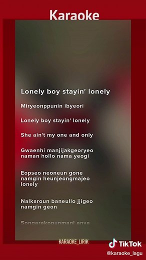 TXT Lonely Boy Karaoke with Backing Vocal and Lyrics