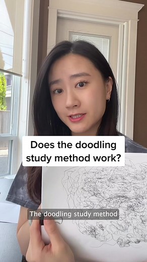 Trying out a viral study hack: the doodling study method ✏️ Does it improve memory and focus? #studytok #studyhacks #studymethods #exams #students