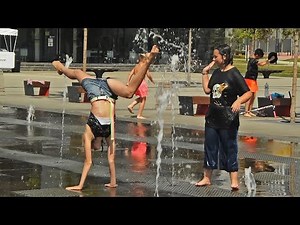 Girls, wet Happiness and fountain acrobatics-1! / Девушки, мокрое Счастье и фонтанная акробатика-1!
