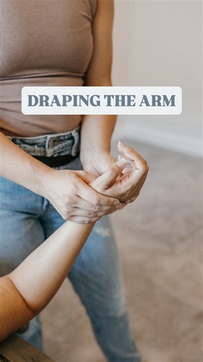 Danielle • NC Massage Therapist on Instagram: "Here’s an easy peasy way to drape the arm! Personally, I don’t love when a therapist is fishing around for my arm under the sheet or just lifts it, leaving me unsure if I’m supposed to move it or not 😅 I also prefer not to mess with the blanket when draping the arms. There are so so many ways to drape! What matters most isn’t fancy techniques. It’s that your client feels secure, you’ve got enough room to work, and no one’s overexposed. #massagetech