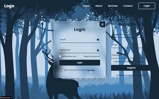 1.【前端开发-100个登录界面分享】登录和注册，Html和Css简单实现登录窗口，界面很好看