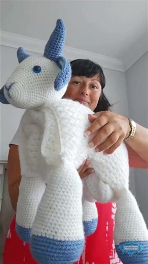 Crochet a goat blanket for a farm themed nursery! Get the pattern today! #craftinghappiness