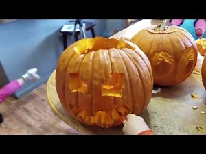 Kid Temper Tantrum Pumpkin Carving PLUS Baby in a Pumpkin and Daddy's HEAD STUCK