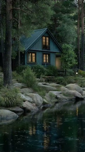 Rainy Forest Cabin 🌧️ | Cozy Relaxing Nature Ambience