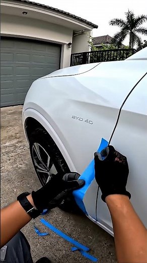 POV: Peeling Masking Tape After Clear Coat (BYD Atto 3) | 4K ASMR
