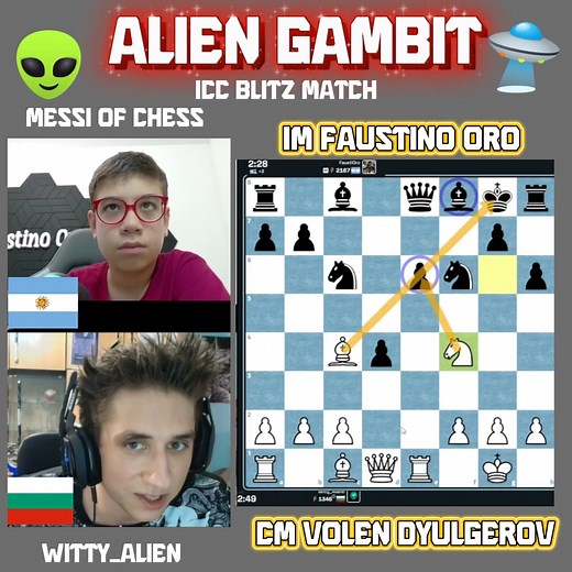 ♟️👽🔥 Witty_Alien’s Alien Gambit Backfires as IM Faustino Holds Firm & Wins in the Final Seconds! #WittyAlien #AlienGambit #FaustinoOro #CaroKann #EpicEndgame | ChessPinoy.TV