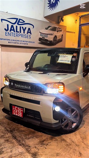 🚗 DAIHATSU TAFT 660cc – G Dark Chrome Venture 🚘 Vehicle Details: Model: Daihatsu Taft – G Dark Chrome Venture Year: 2025 Engine Capacity: 660cc Fuel Type: Petrol (Gasoline) Drive: 2WD Transmission: Automatic (AT) Color: Ceramic Green Metallic (G61) Auction Grade: 6(Almost Brand New) Interior Grade: A Exterior Grade: A Mileage: 2100 km Model Number: 5BA-LA900S 🧾 Special Features: 360° Panoramic Camera 9” infotainment Air Conditioning: Auto Air Conditioner (AAC) Power Steering (PS) Power Window