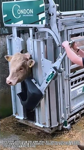스트레스 없는 자동 헤드록 장비 #farming #skills #vet #animalcare #handling