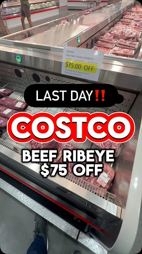 🔥 Costco Deal of the Day! USDA PRIME Beef Ribeye Whole Boneless is NOW $75 OFF — deal ends TODAY! If you’re planning to meal prep, stock the freezer, or get ready for the holidays… this is one of the BEST meat deals you’ll see all year. 🏃‍♂️💨 Run to Costco before it’s gone! 👉 Follow for daily Costco finds & deals 🔁 Share with someone who LOVES steak!#costco #costcofinds #costcodeals #usdaprime #ribeye #costcobuzz #dealalert #costcoshopping | CostcoBuzz