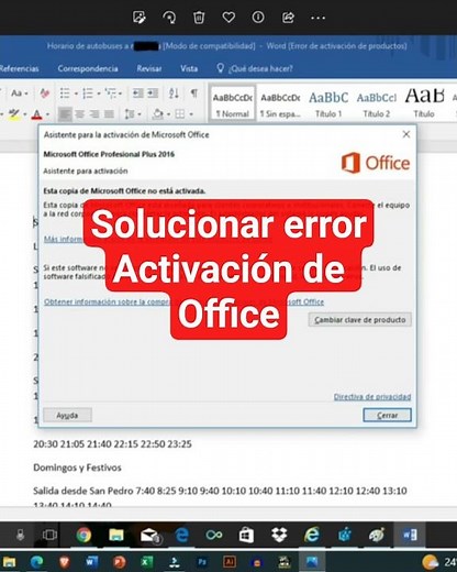 Fix the activation error in Office #office #solutions #viral #foryou