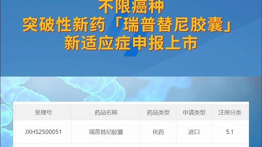 不限癌种！突破性口服新药「瑞普替尼」新适应症申报上市_哔哩哔哩_bilibili