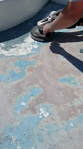 Live action! Check out how we grind off the paint on this concrete pool earlier this summer! | Concrete Super Floors