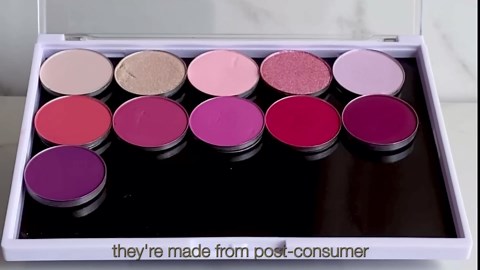 FIXY Extra Small Magnetic Makeup Palette | 4.8"x4.0" Clear-Top Organizer – Depot, Organize & Declutter Eyeshadow, Blush & More – Travel-Friendly, Customizable & Portable