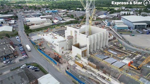New aerial footage shows how work is progressing on a new Energy Recovery Facility in Bloxwich. When built, the new plant, operated by Encyclis, will use combustion technology to convert around 480,000 tonnes of waste annually into enough electrical energy to power up to 90,000 homes. | Express & Star