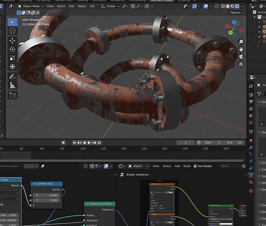 Tutorial: How to build a pipe system with geometry nodes