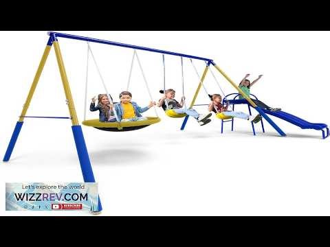 Sportspower Super Saucer Metal Swing Set: 2 Swings