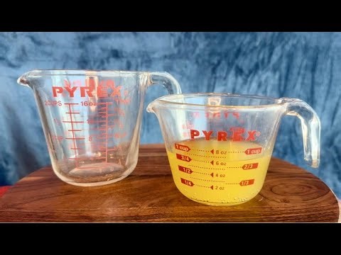 Up Close Look at Pyrex Glass Measuring Cups Set
