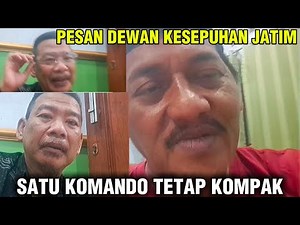 MESSAGE FROM THE COUNCIL OF EAST JAVA ELDERS!! STAY UNITY AND BE VIGILANT!!