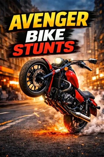 🔥 Avenger bike stunts without rider 🔥#Avenger bike #Avenger stunts #bike stunts