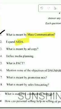 Advertisement BCom Sem 6/March 2020/Part A/ 2 Marks#BCom#MGU#bcomsem6