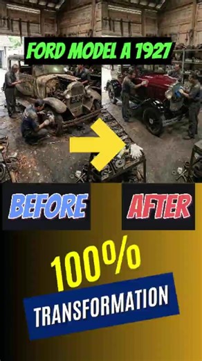 🔥 From Scrap to Stunning! (16) Ford Model A 1927 #beforeafter #carrestoration