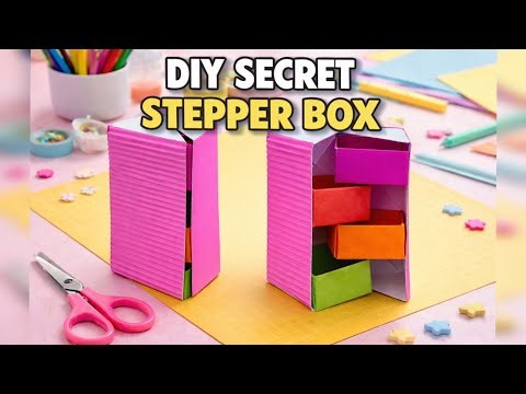 Diy secret Stepper Box | Paper Craft | Secret Box | Origami Storage Box