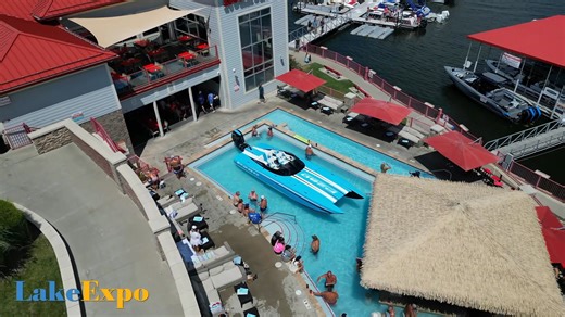 Performance Boat Center shows off their new P280 Powerboat INSIDE the Redhead’s Pool 😳 | Lake Expo