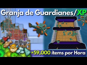 Minecraft Granja de Guardianes y Experiencia con Portales [Guardian Farm ‪@ianxofour‬ ] |1.16-1.18.1+|