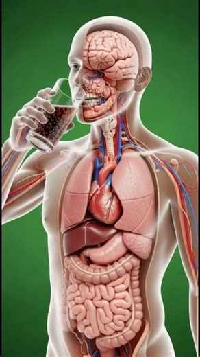 How Soda Reacts | 3D Animation of human system 😳 #education #science #anime #shorts