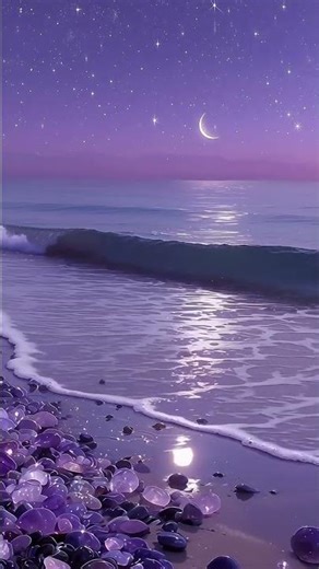 Peaceful Moonlit Beach 🌊🌙 | Relaxing Ocean Waves #shorts