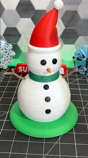 Awesome 3D Printed Spinning Snowman Toy! ⛄️ #3dprinting #satisfying #christmas
