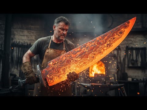 Forging a Damascus Chef’s Knife from Raw Steel — Step-by-Step Artisan Process Revealed!