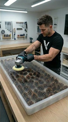 I Turned Pine Cones Into a Luxury Epoxy Resin Dining Table 🌲✨