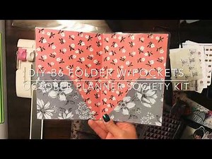 DIY B6 Folder with pockets |How to make a folder | The October Planner Society Kit