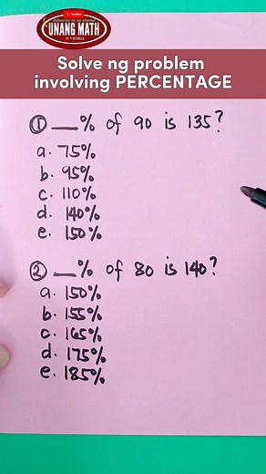 268K views · 3.3K reactions | Hack Solving Problem involving Percentage #percentagetricks #percentage #maths #mathematics #mathskills #mathlessons #mathelementary #mathhacks #mathtricks #mathtips | Unang Math | Facebook