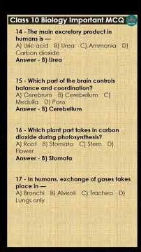 Class 10 Biology MCQs 🧬💡 | Board Prep