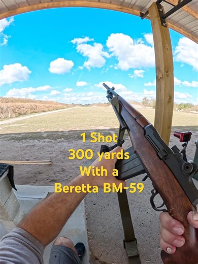 1 shot 300 yards with a Beretta BM-59