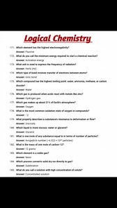Logical Chemistry | Chemistry Help