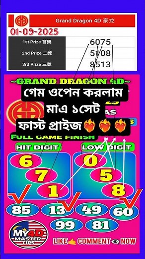 4D Lottery Result Today / Malaysia Toto Magnum Damacai 4D Result 2025 / 3d 4d lotto result #shorts