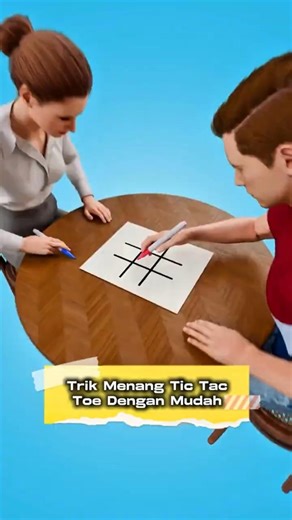 How to Win Tic Tac Toe Easily #tictactoe #game #knowledge #educationalanimation #learningtogether