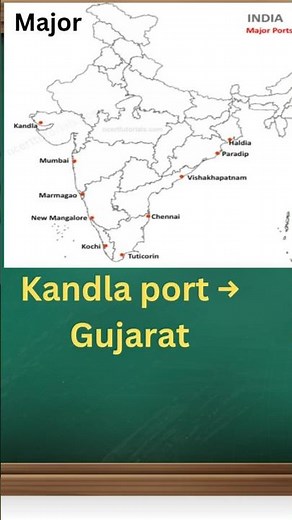 Class 10 Geography Chapter 7 Map Work | Life Lines of National Economy | Major Ports &International✈