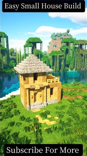 MINECRAFT : Easy Starter House Build Tutorial ⛏️ #minecraft