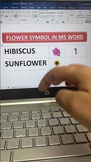 Flower emoji, MS Word symbols, Word Shortcuts, Keyboard Symbols